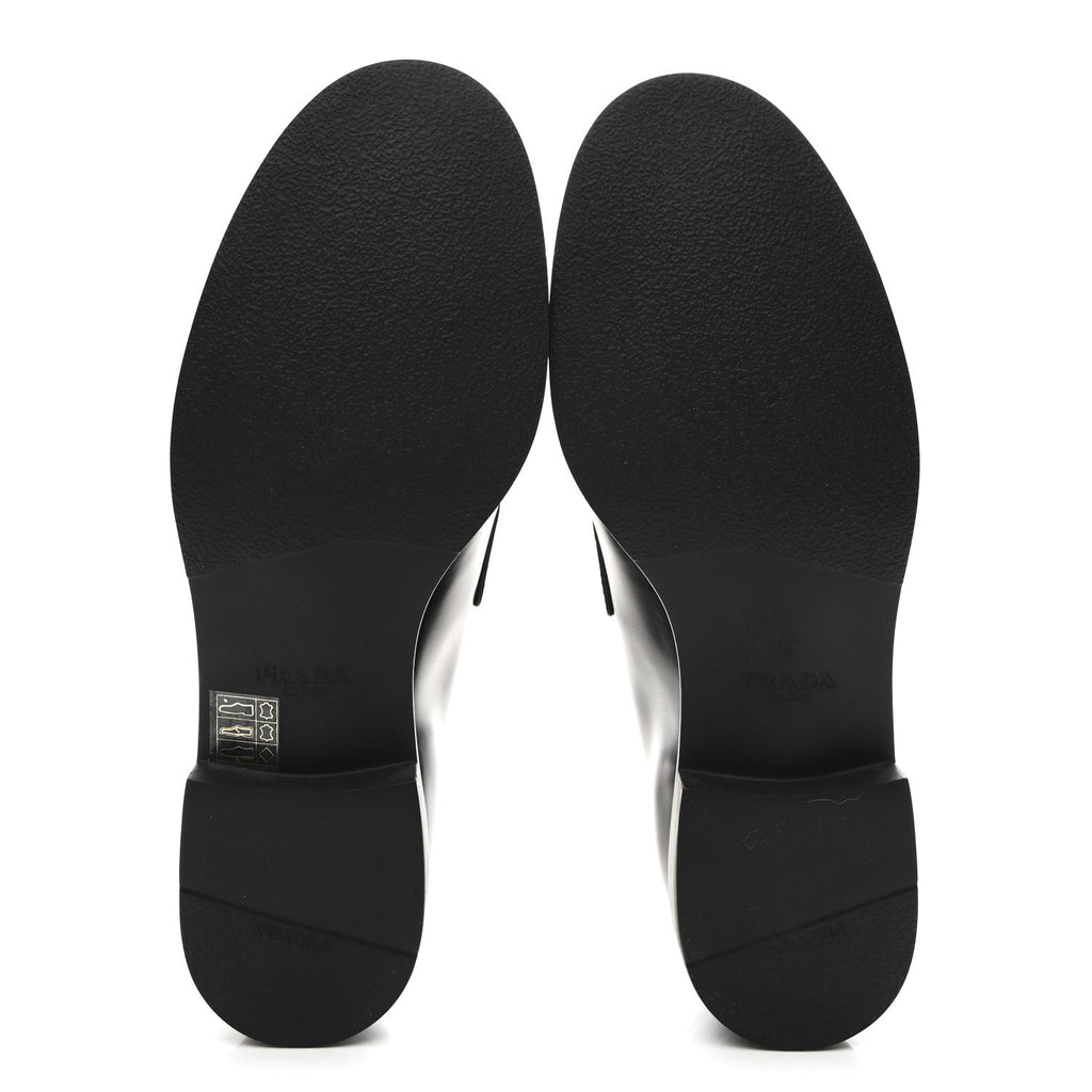 Prada Spazzolato Women's Loafers 37.5 Black