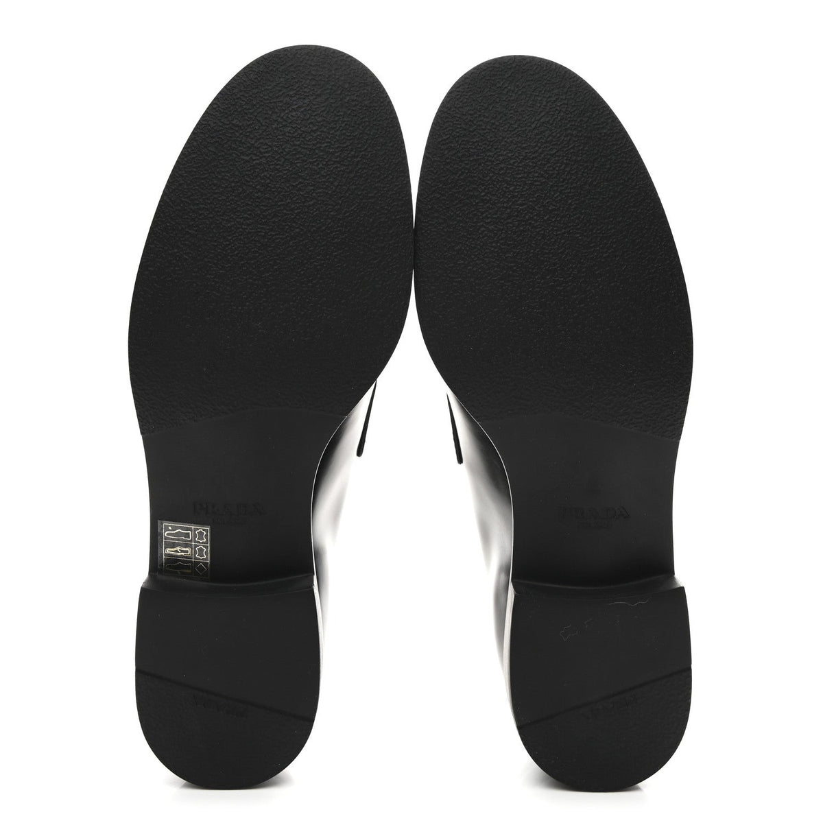 Prada Spazzolato Women's Loafers 37.5 Black