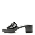 Gucci Rubber Logo Women's Platform Slide Sandals 38 Black