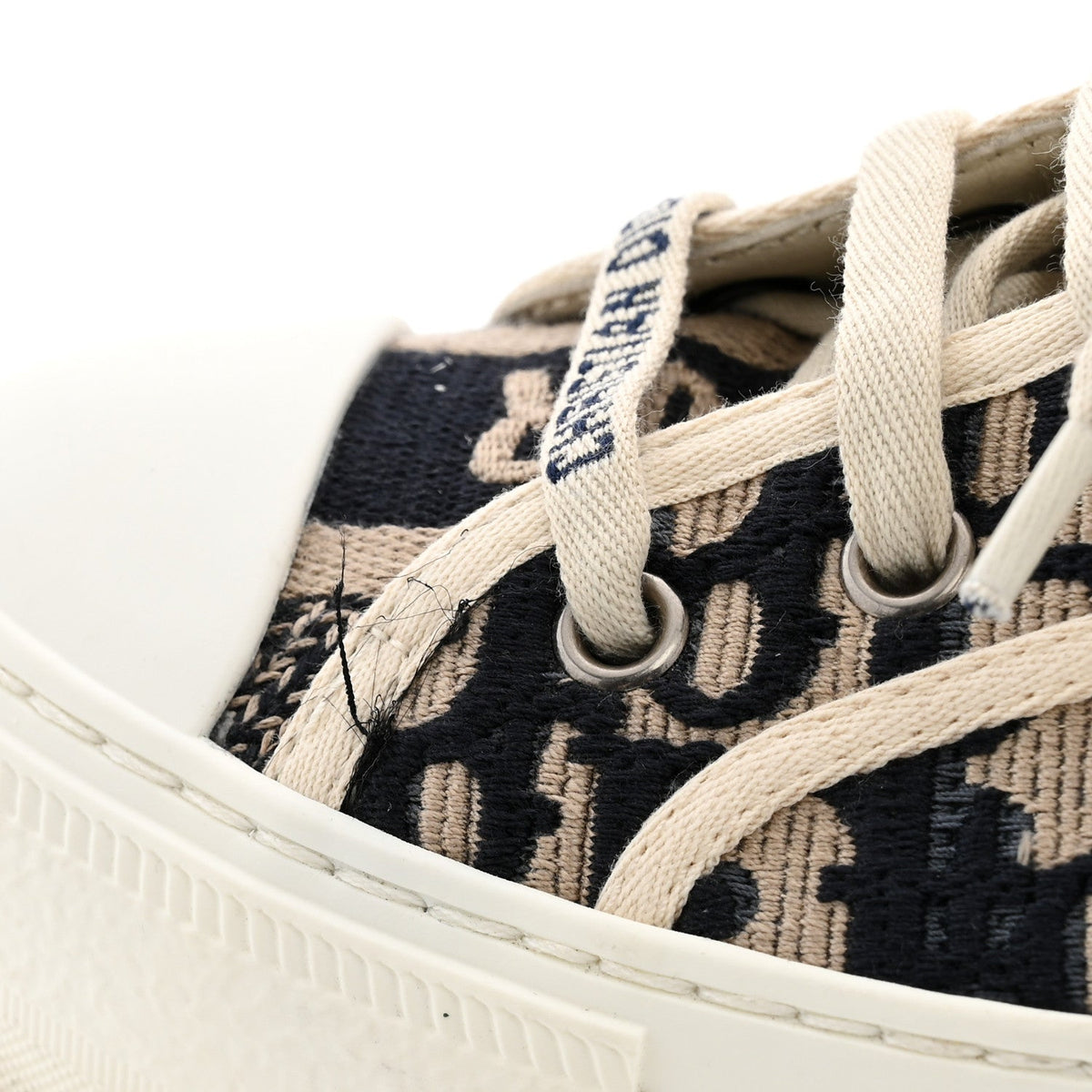 Christian Dior Canvas Oblique Women's Walk'N'Dior Low Top Sneakers 36 Deep Blue