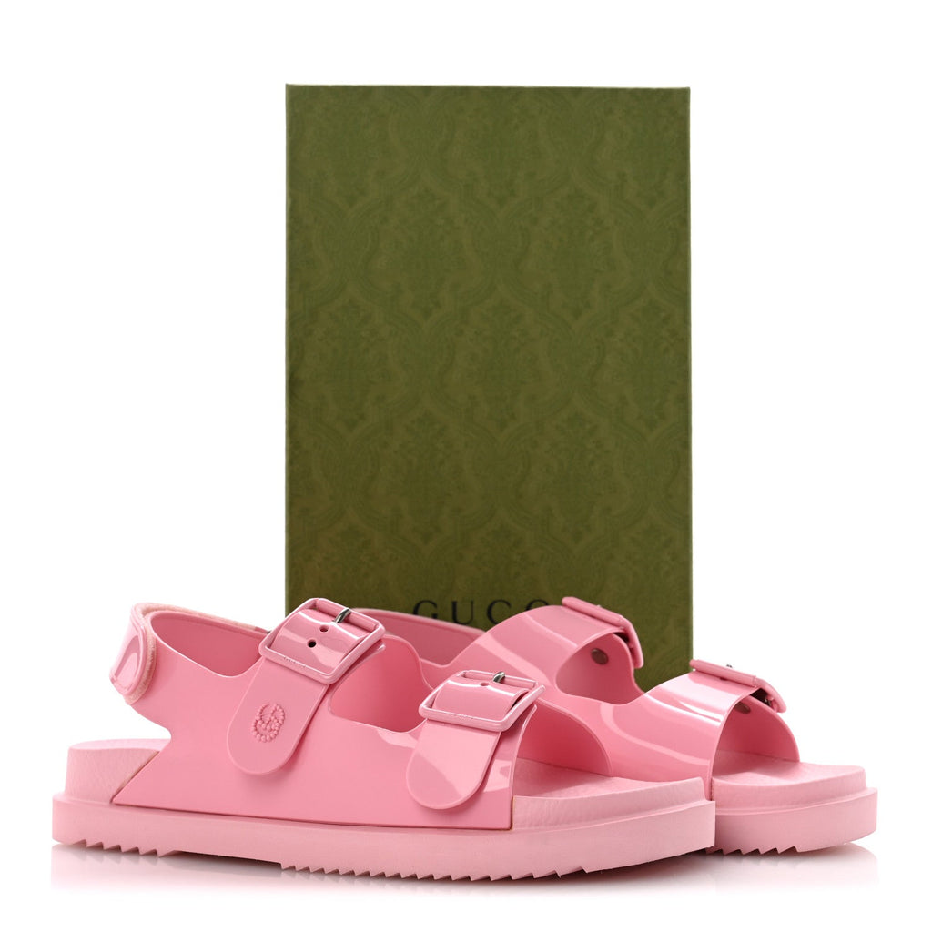 Gucci Rubber Women's Isla Double G Dad Sandals 42 Wild Rose