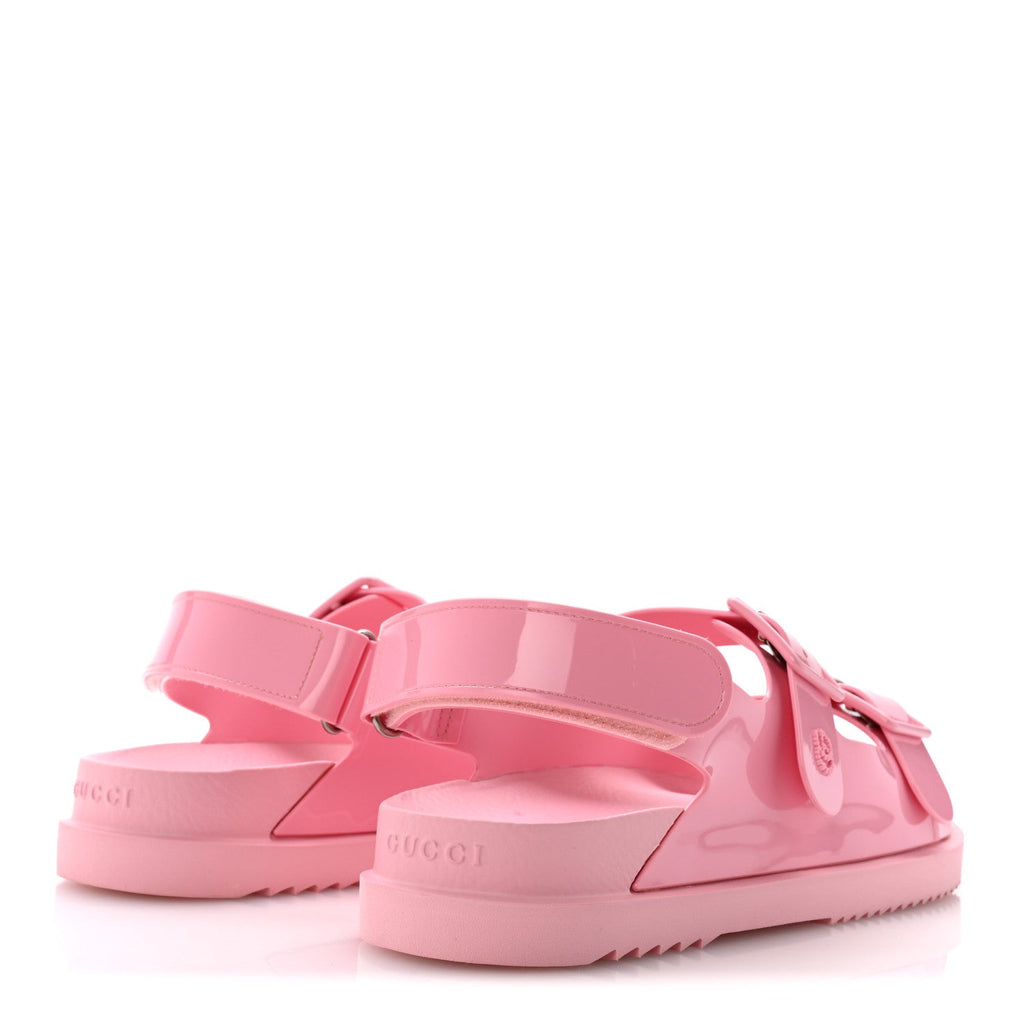 Gucci Rubber Women's Isla Double G Dad Sandals 42 Wild Rose