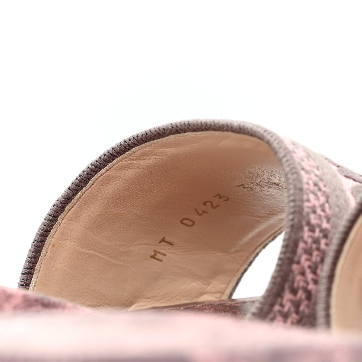 Christian Dior Canvas Toile De Jouy Women's Dway Slide Sandals 37.5 Quartz Grey