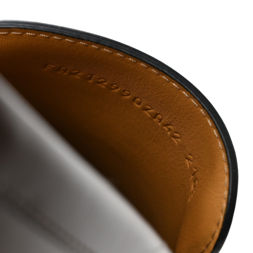 Hermès Calfskin Men's Duke Loafers 42 Marron Ébène Marine