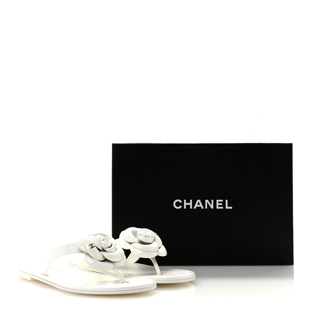 Chanel Patent Calfskin Camellia Women's Shoes