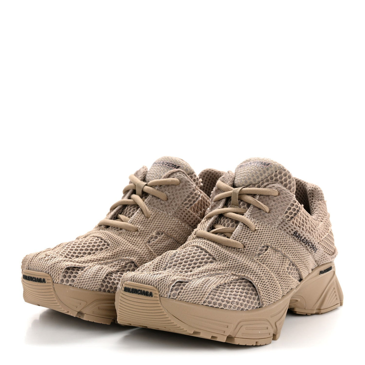 Balenciaga Fabric Mesh Women's Phantom Sneakers 37 Dark Beige