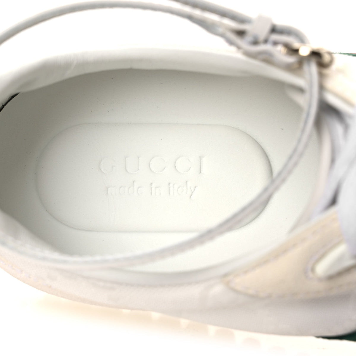 Gucci Suede Women's GG Monogram Web Re-Motion Sneakers 37 White