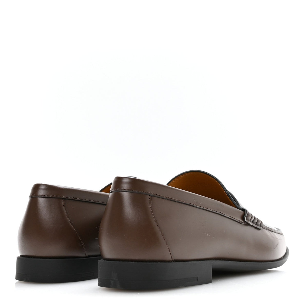 Hermès Calfskin Men's Duke Loafers 42 Marron Ébène Marine