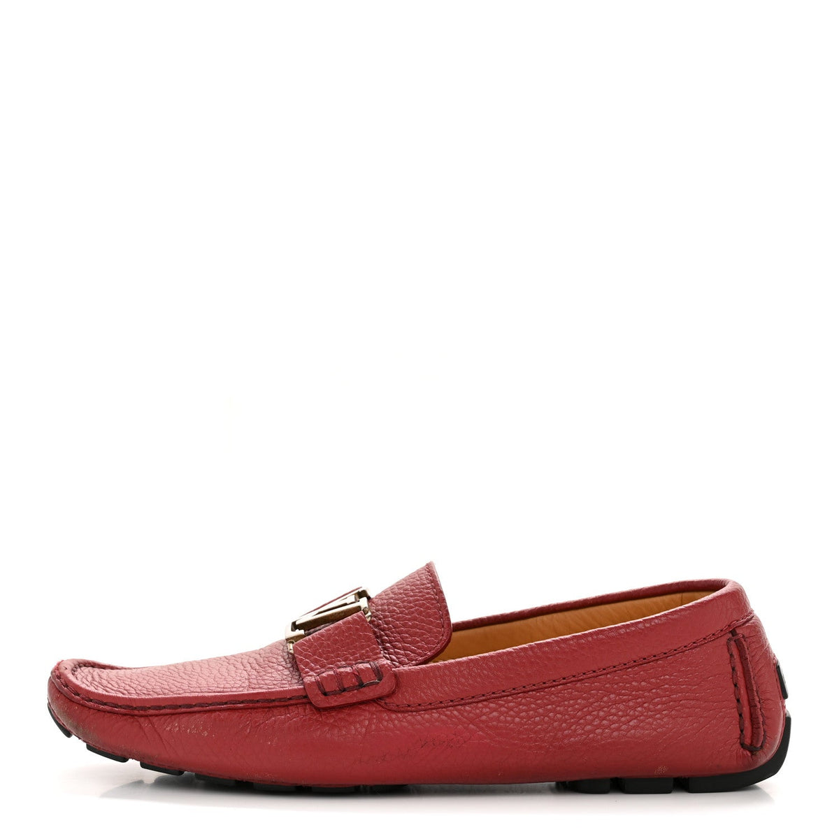 Louis Vuitton Calfskin Men's Monte Carlo Moccasin Loafers 9 Red