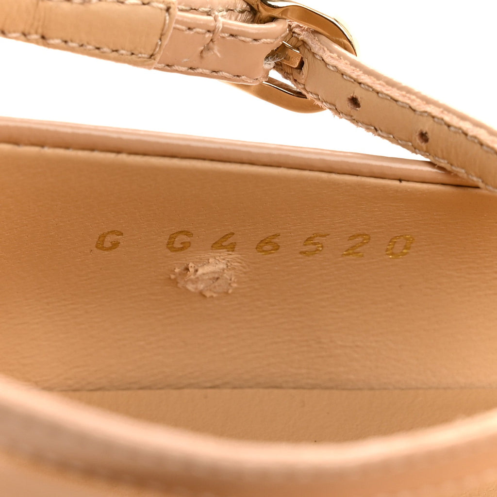 Chanel Shiny Calfskin Camellia Women's Ballerina Flats Beige