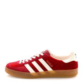 Gucci Velvet Suede Men's Gazelle Sneakers 8.5 Vulcanic Red Off White Hibiscus Red