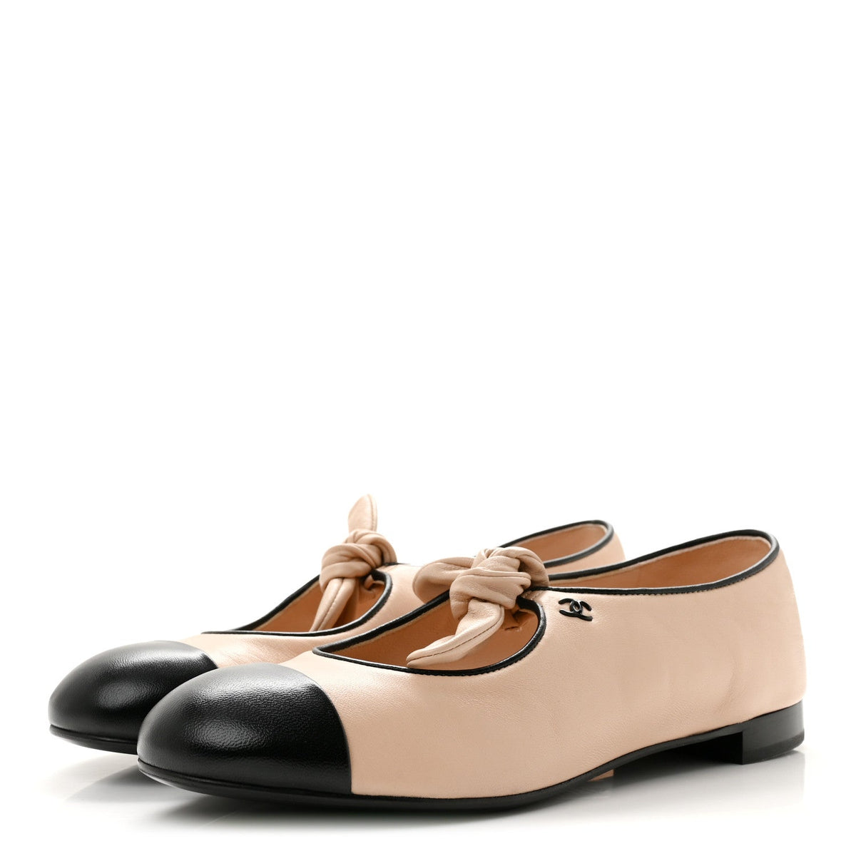 Chanel Lambskin Bow Mary Jane Women's Flats