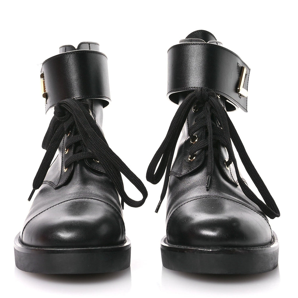 Louis Vuitton Calfskin Women's Wonderland Ranger Boots 38.5 Black