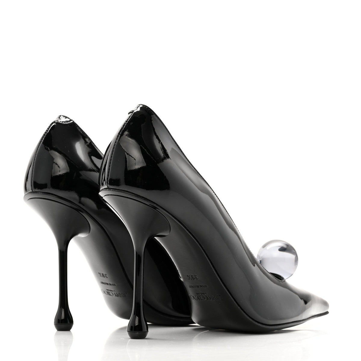 Jimmy Choo Patent Women's Orb 95 Pumps 39.5 Black