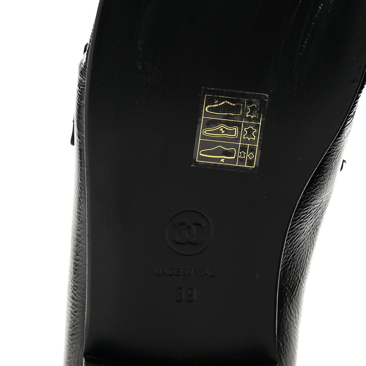 Chanel Crumpled Shiny Lambskin CC Women's Loafers