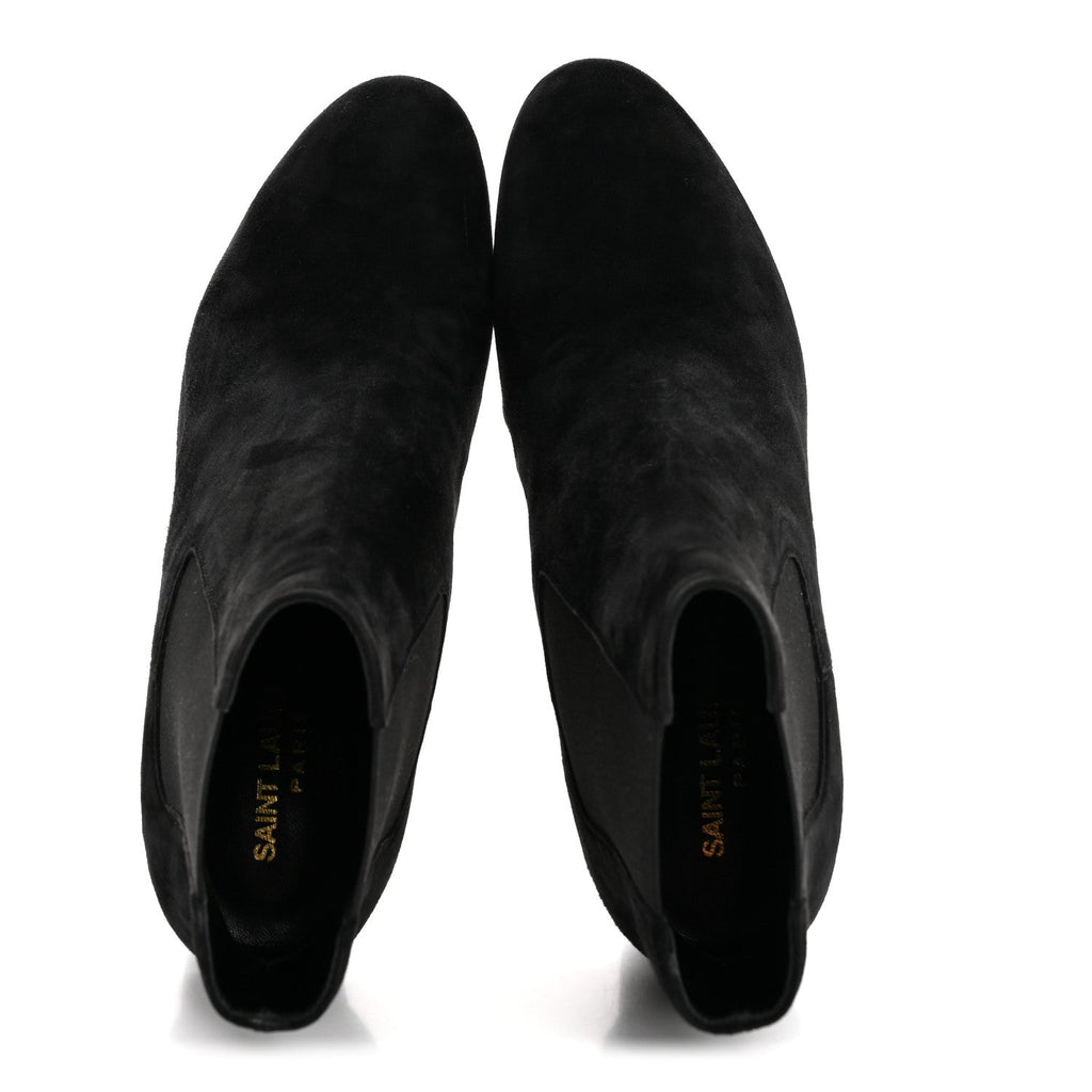 Saint Laurent Suede Women's Loulou Pin Booties 36 Black