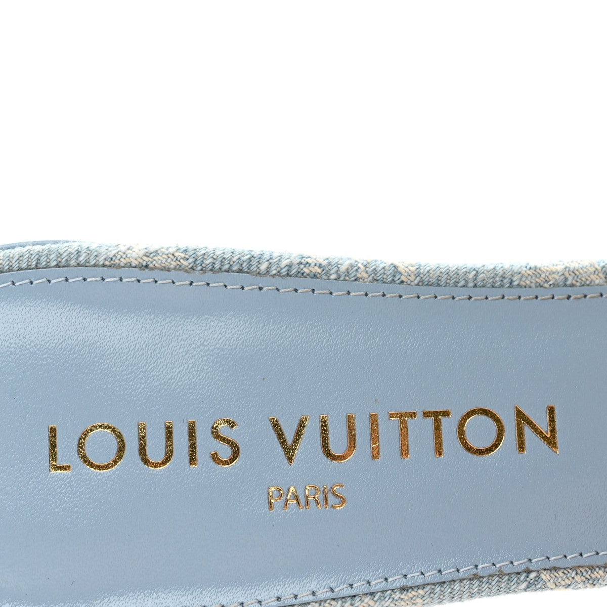Louis Vuitton Monogram Denim Women's 6AM Mules 40 Light Blue