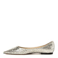 Jimmy Choo Glitter Mesh Women's Love Flats 36 Silver Sparks