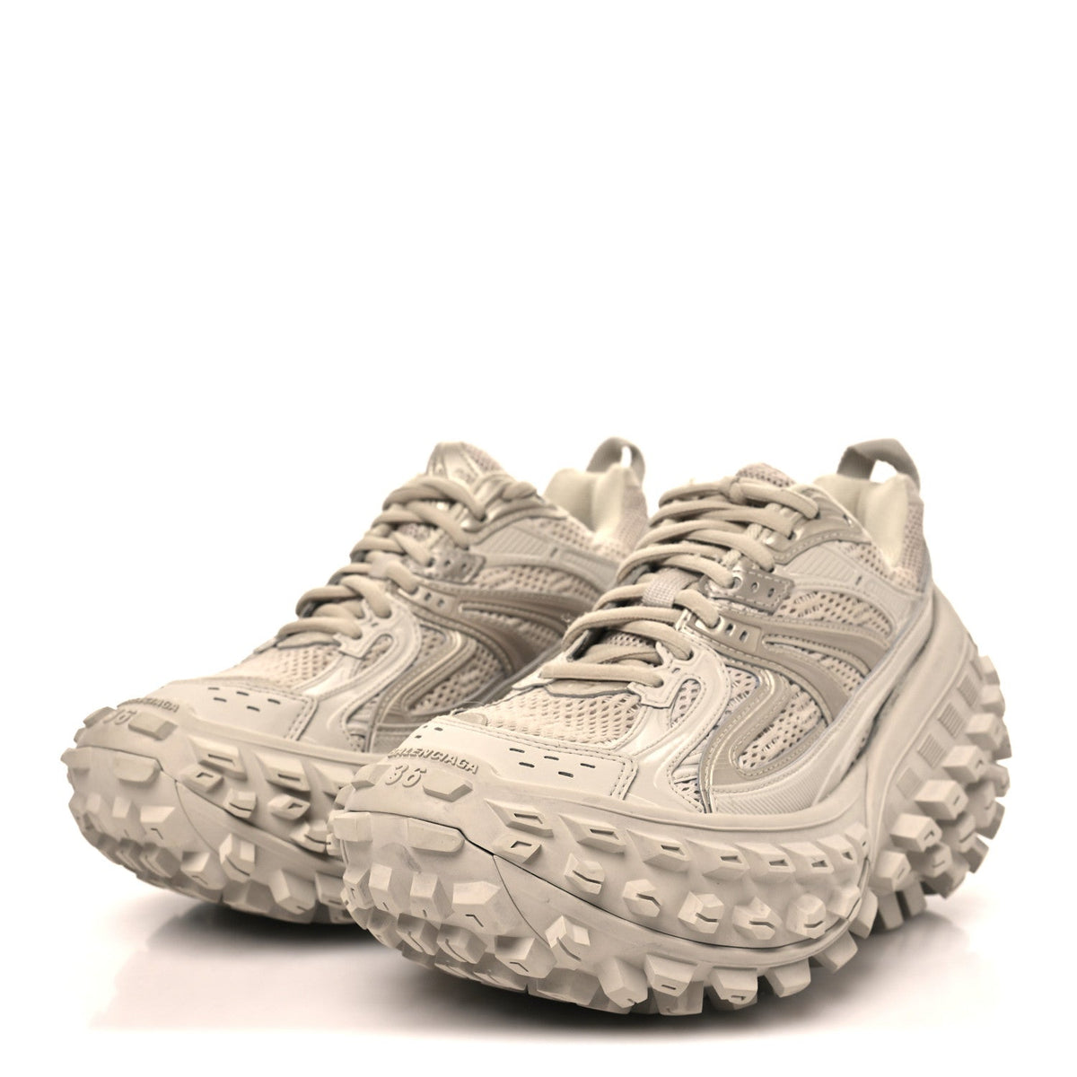 Balenciaga Rubber Mesh Men's Defender Sneakers 36 Beige
