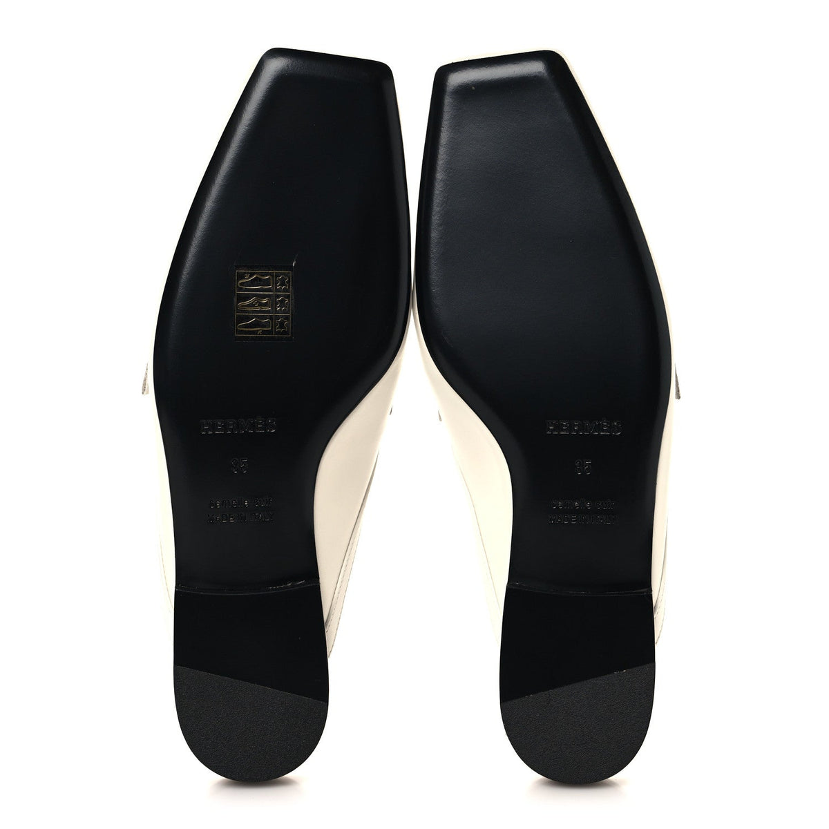Hermes Calfskin Women's Groupie Mules 35 White