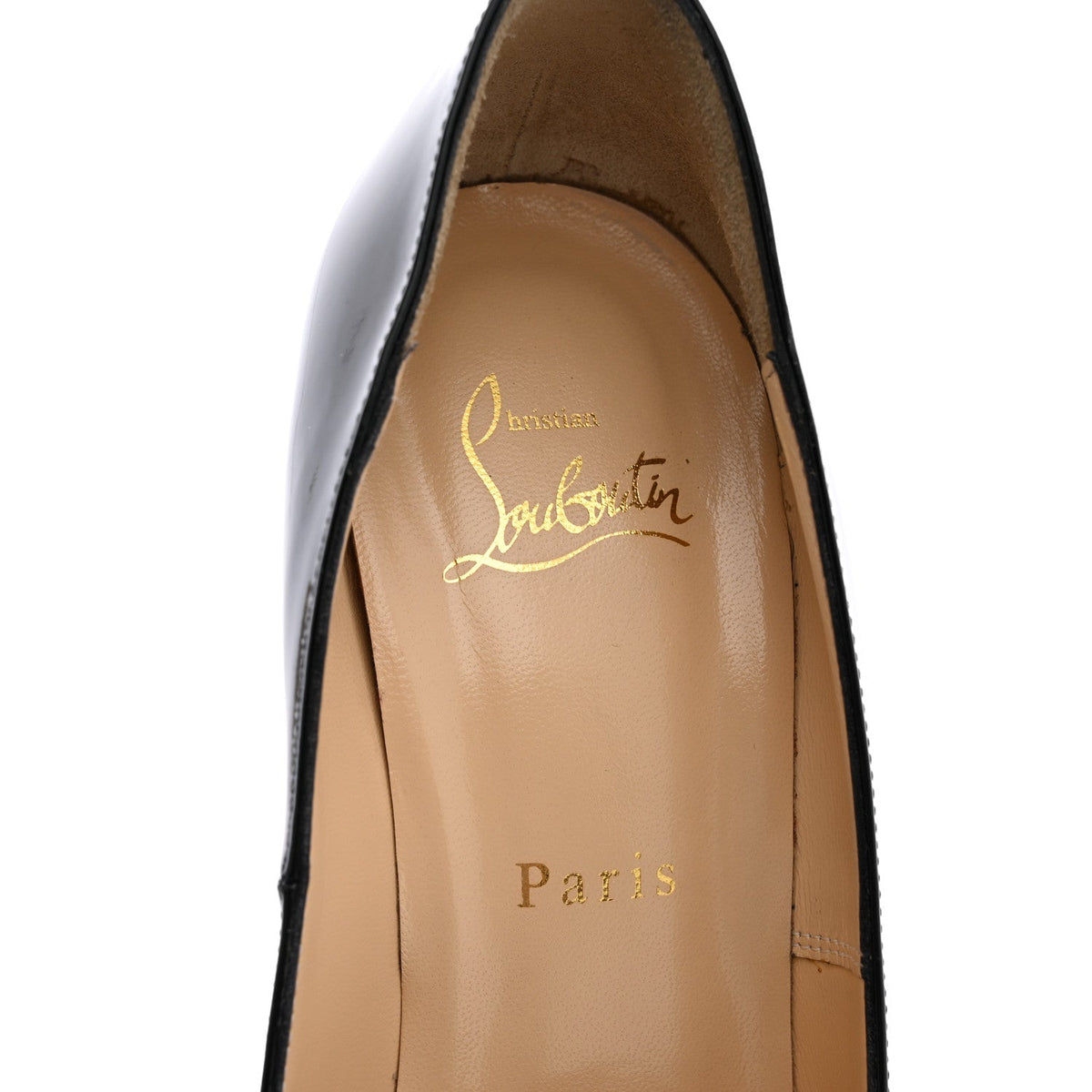 Christian Louboutin Patent Calfskin Highness 160 Women's Platform Pumps 38 Black