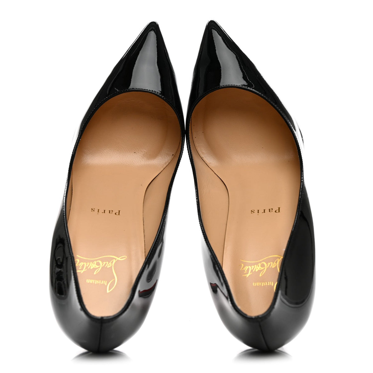 Christian Louboutin Patent Women's Pigalle 100 Pumps 38 Black