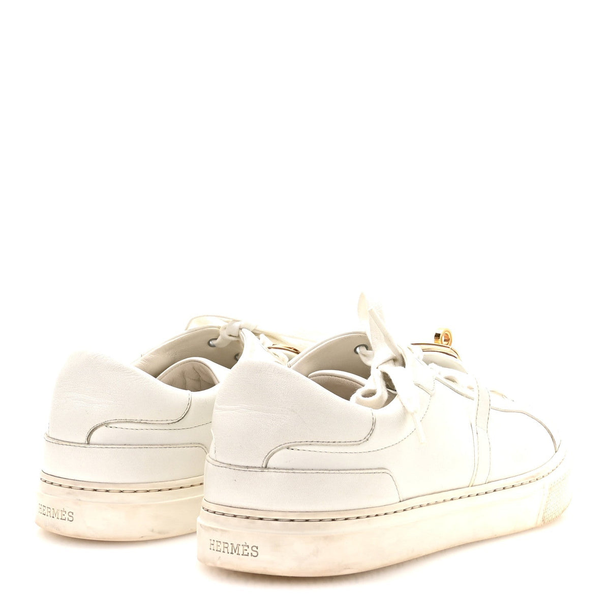 Hermès Calfskin Women's Day Sneakers 40 White