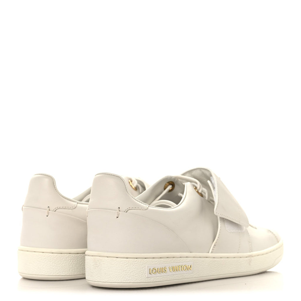 Louis Vuitton Calfskin Women's Front Row Sneakers 36.5 White