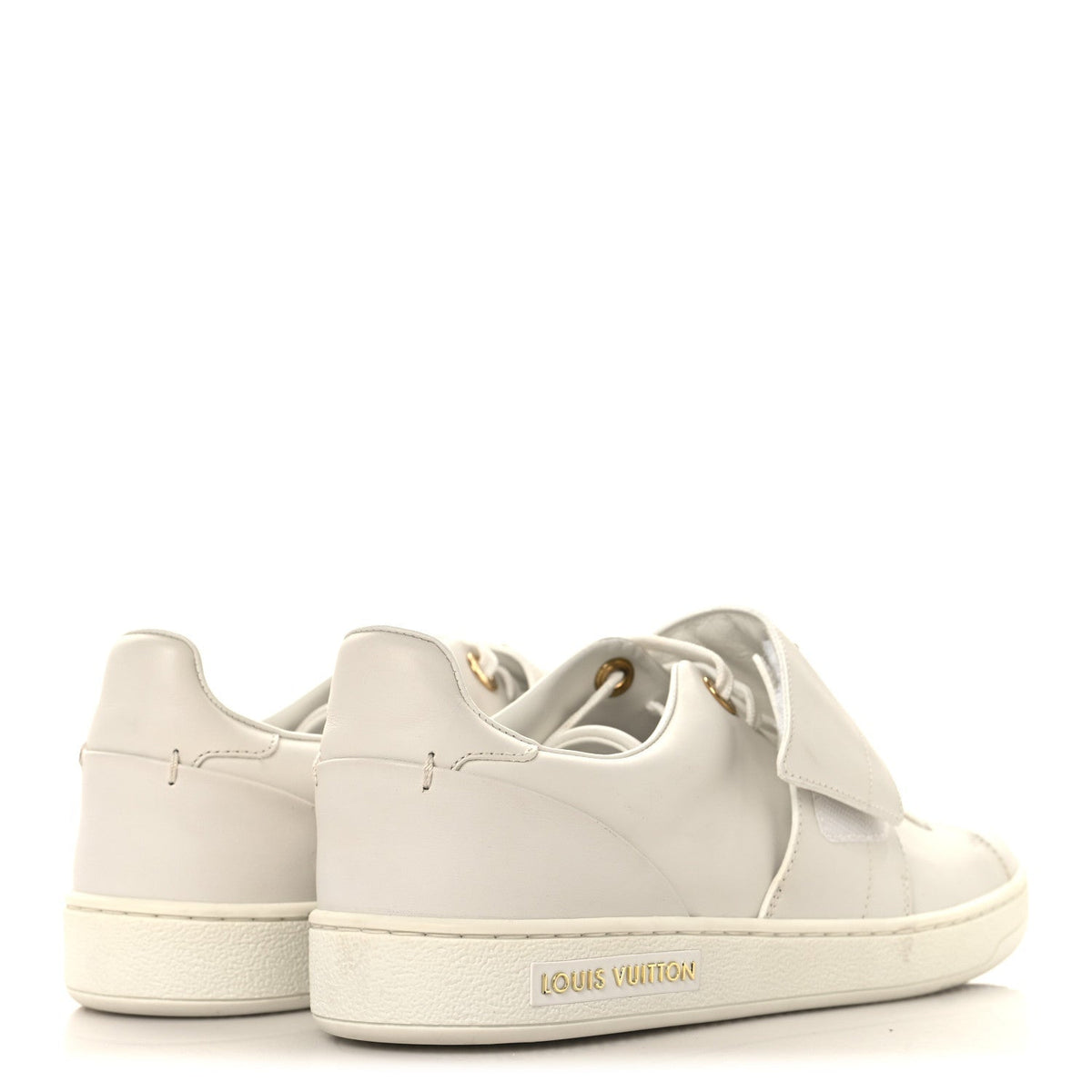 Louis Vuitton Calfskin Women's Front Row Sneakers 36.5 White
