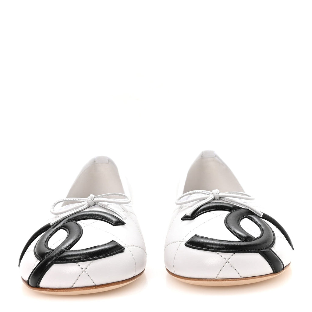Chanel Lambskin Quilted CC Cambon Women's Ballet Flats
