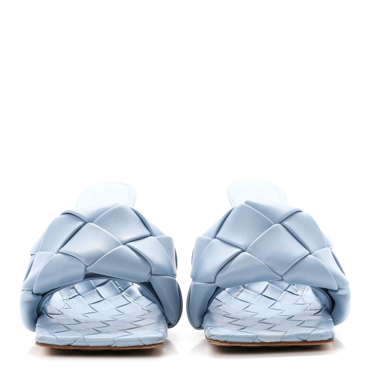 Bottega Veneta Nappa Maxi Intrecciato Lido 11.4cm Women's Sandals Ice