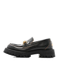 Gucci Cordovan Lux Women's Harald Horsebit Platform Loafers 37.5 Black