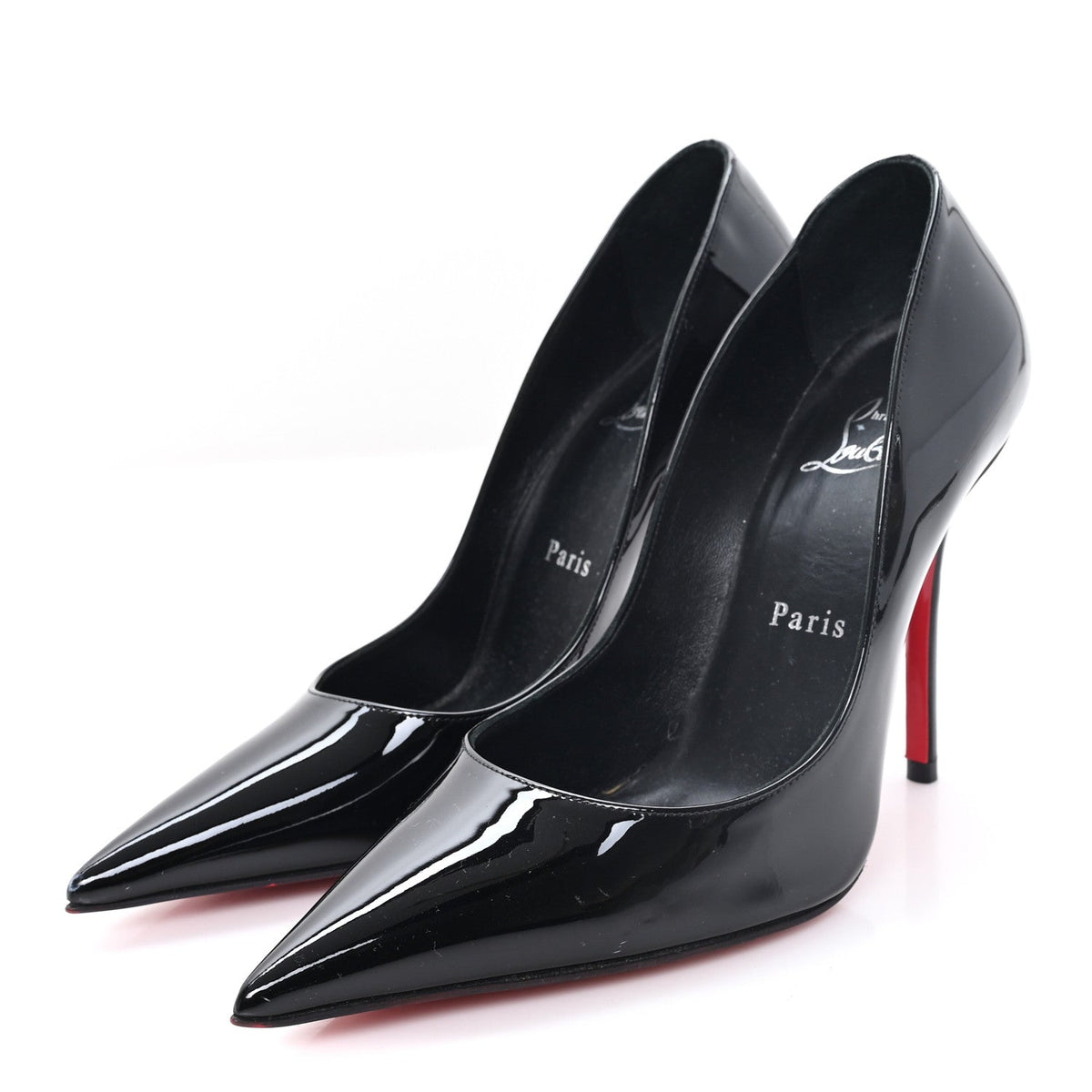 Christian Louboutin Patent Women's Miss Z 100 Pumps 36 Black