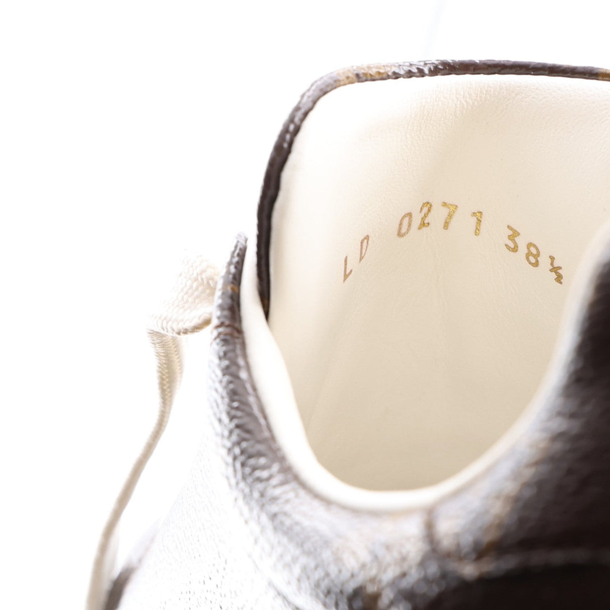Louis Vuitton Monogram Women's Time Out Sneakers 38.5 Brown