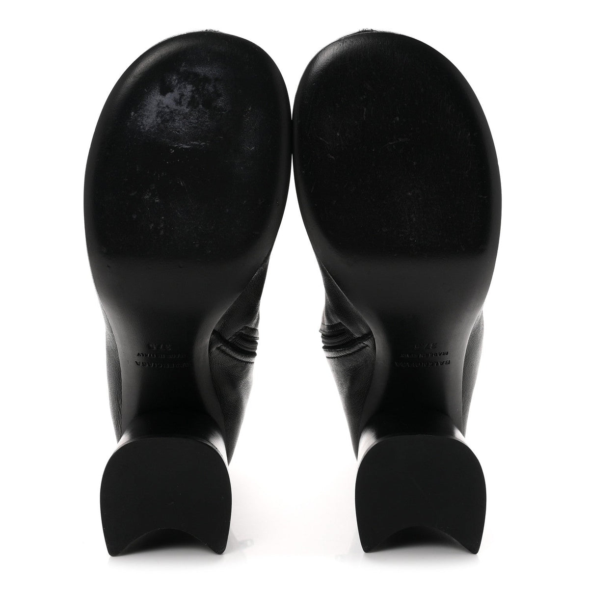 Balenciaga Shiny Soft Sheepskin Glove 8cm Women's Ankle Boots Black