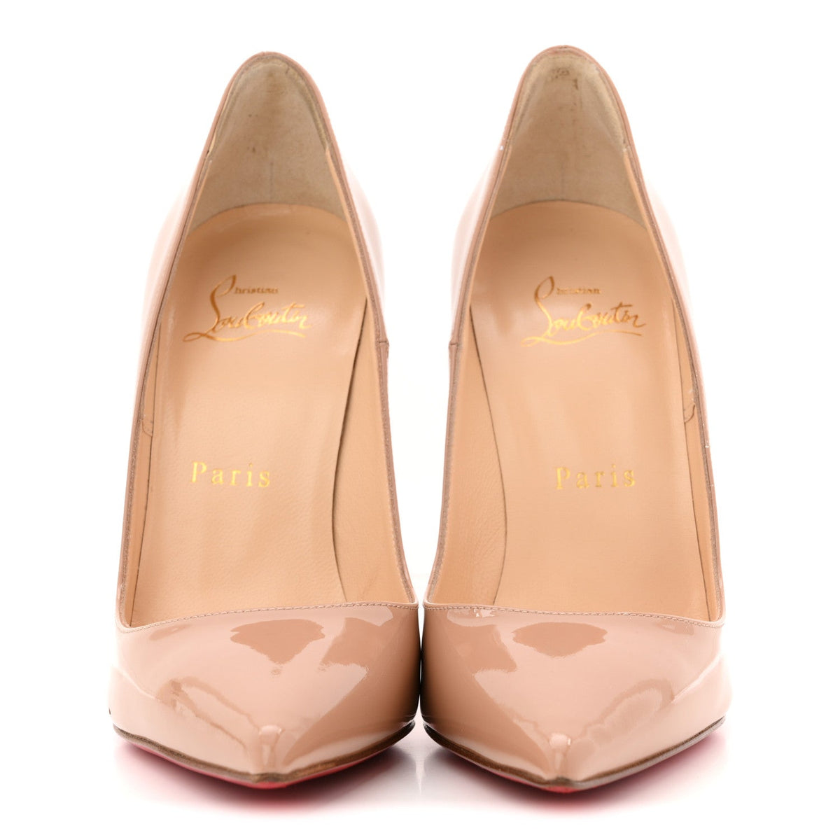 Christian Louboutin Patent Women's So Kate 120 Pumps 36 Nude
