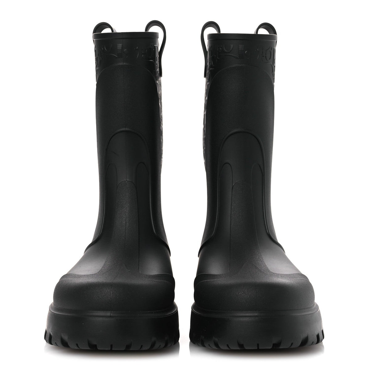Christian Dior Rubber Men's Oblique Garden Rain Boots 43 Black