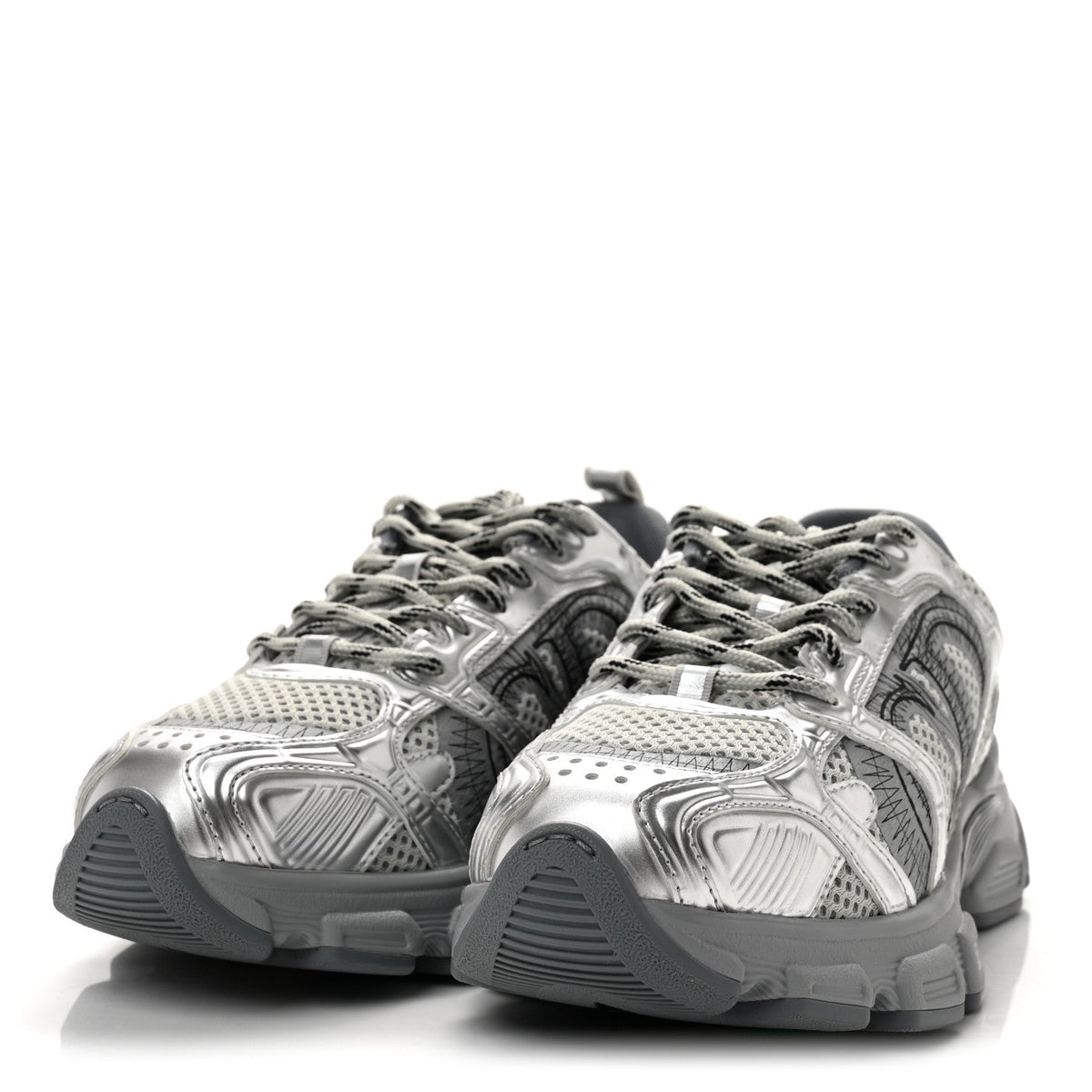 Christian Dior Technical Mesh Women's Chrono Sneakers 38.5 Silver