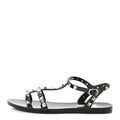 Valentino Garavani PVC Women's Jelly Rockstud Caged Sandals 38 Black