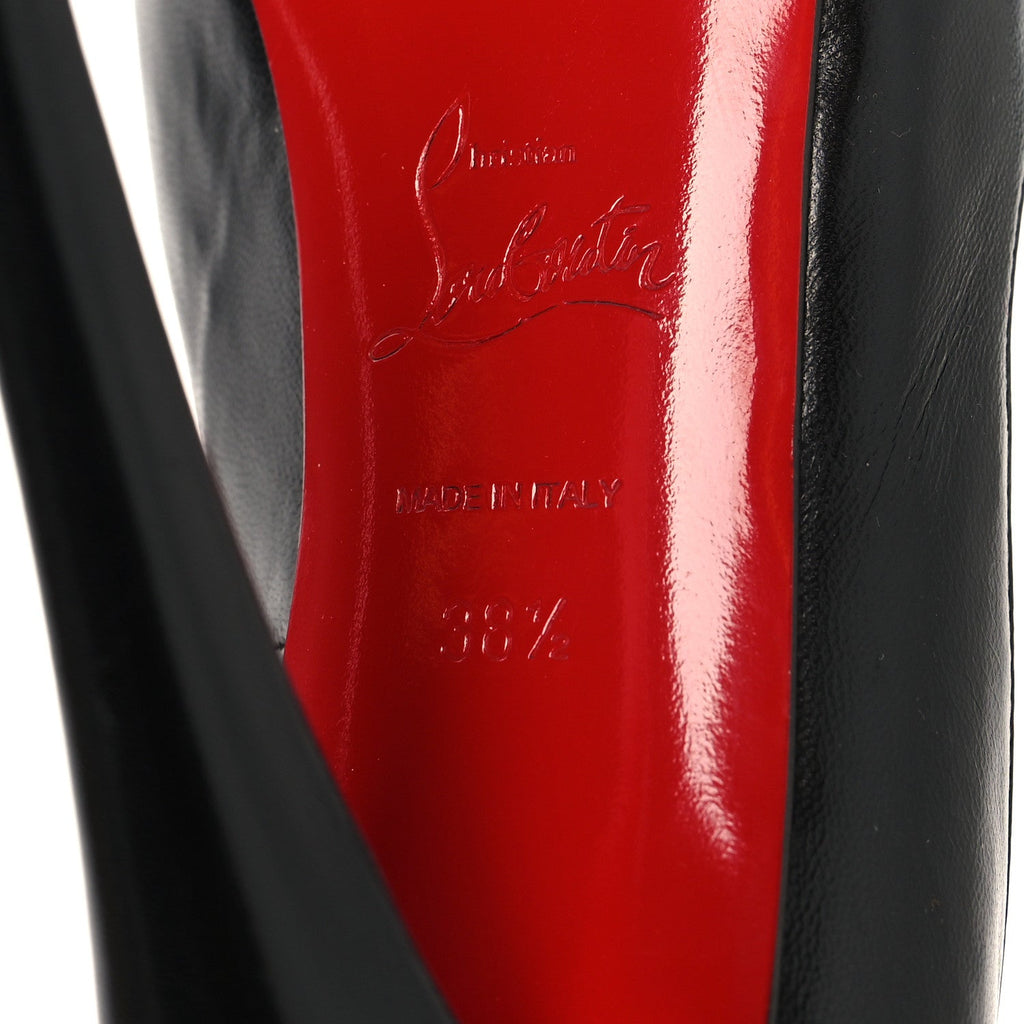 Christian Louboutin Leather Women's Kid Very Prive 120 Pumps 38.5 Black