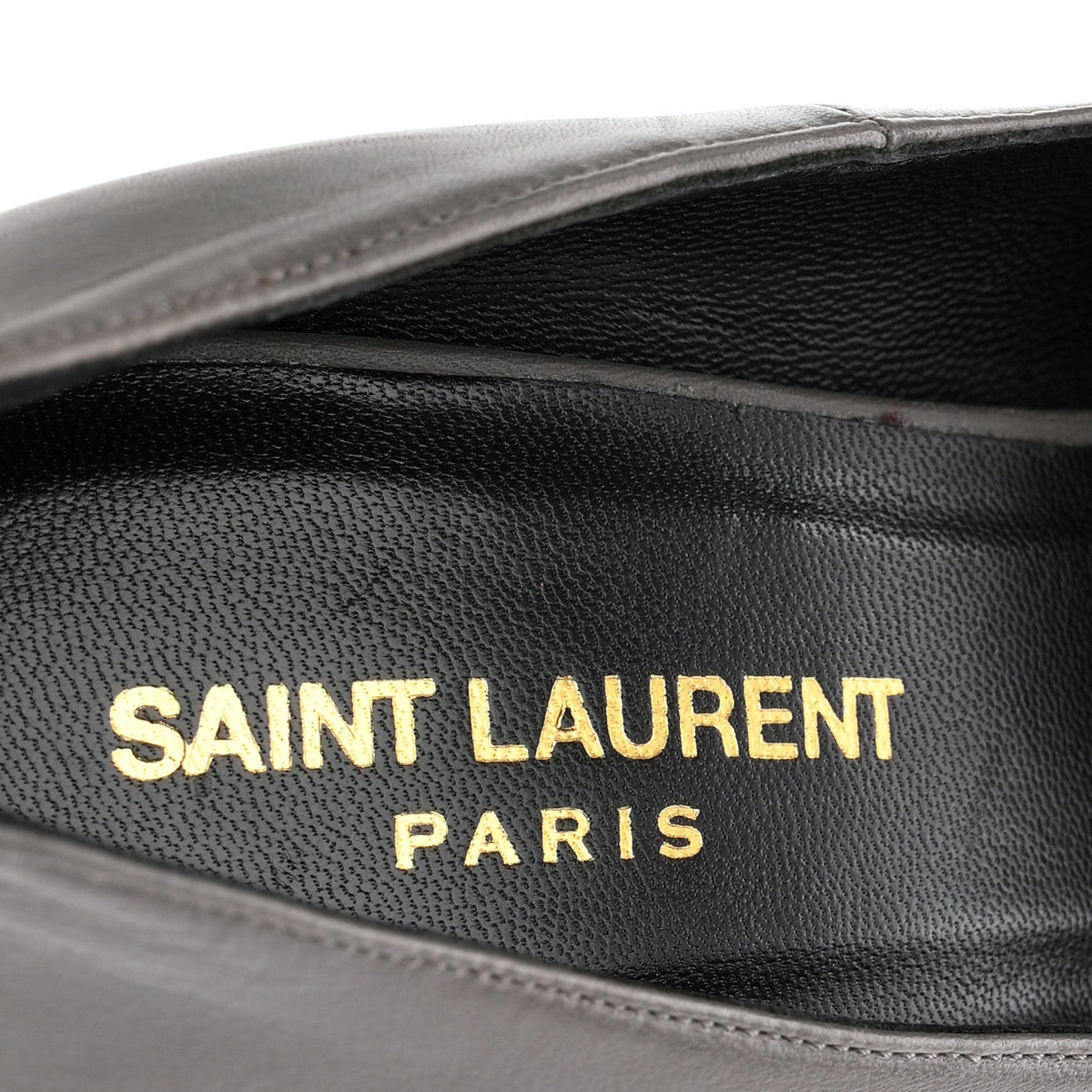 Saint Laurent Calfskin Cap Toe Janis 105 Platform Pumps 39.5 Grey