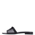 Mesh Lambskin CC Bow Mules Black