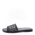 Lambskin Crochet CC Mules Sandals Black