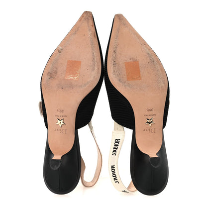 Christian Dior Technical Canvas Women's J'Adior Slingback 65mm Pumps 39.5 Black