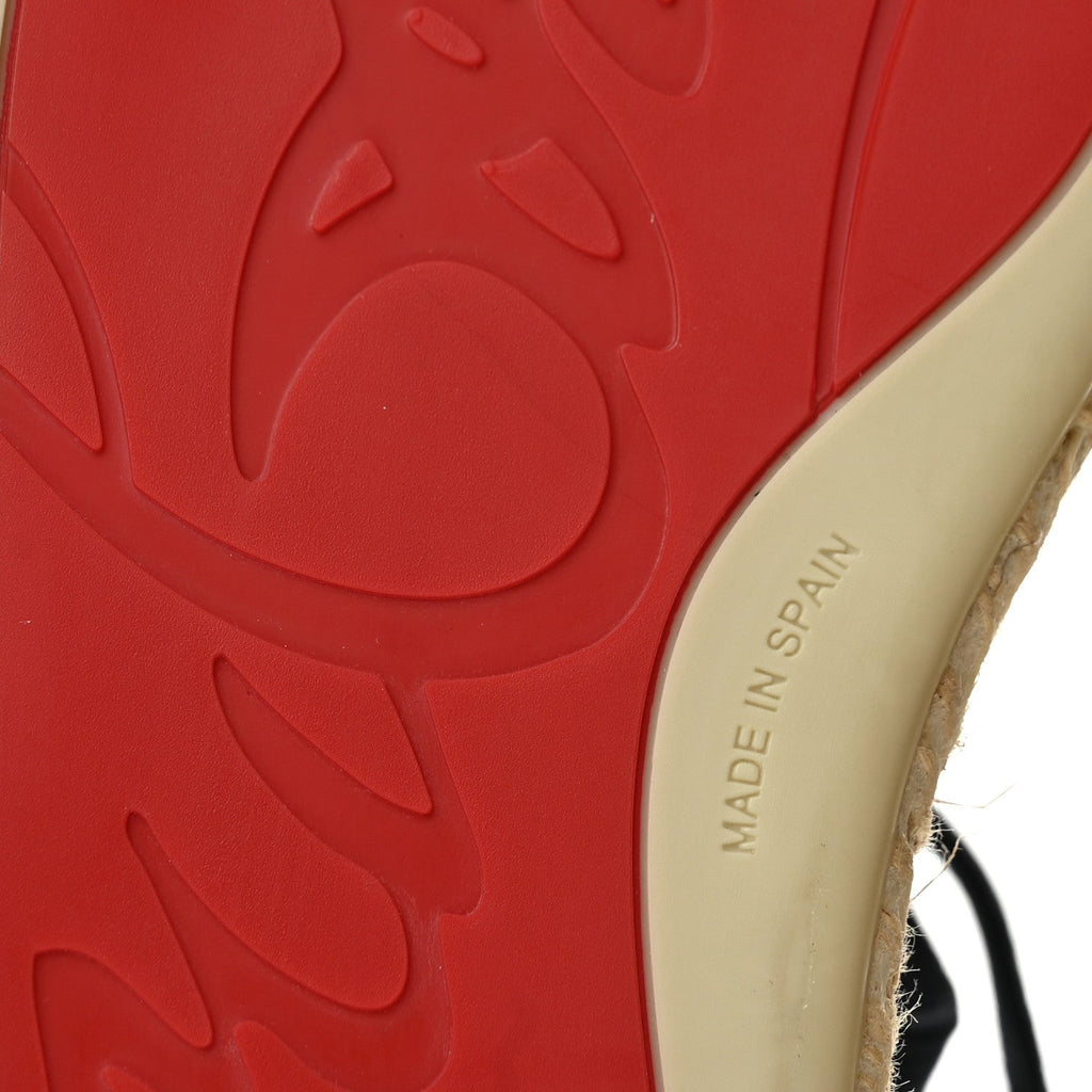 Christian Louboutin Toile Calfskin Espasneak Flat Women's Sneakers 36 Obscur