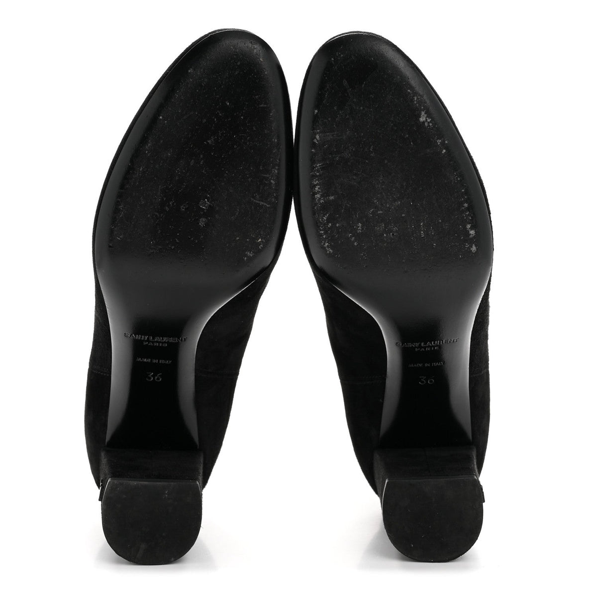 Saint Laurent Suede Women's Loulou Pin Booties 36 Black