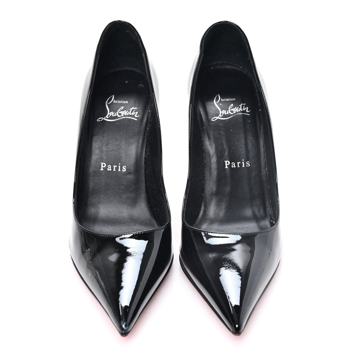Christian Louboutin Patent Women's Miss Z 100 Pumps 36 Black