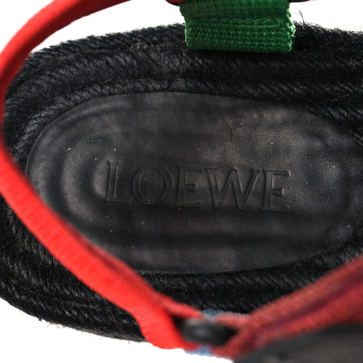 Loewe Raffia Women's Paula's Ibiza Strappy Espadrille Sandals 40 Black Multicolor