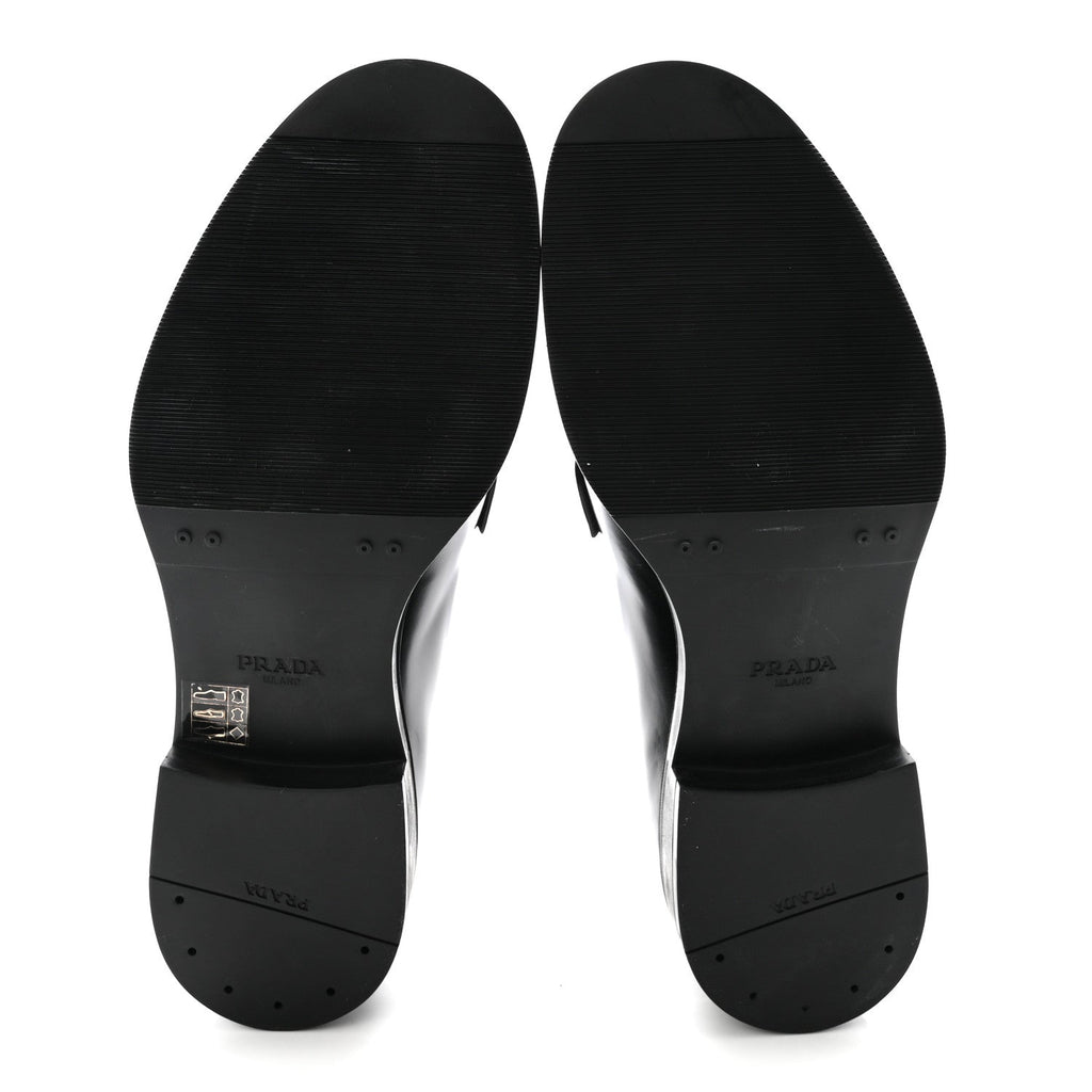 Prada Spazzolato Men's Derby Loafers 7.5 Black