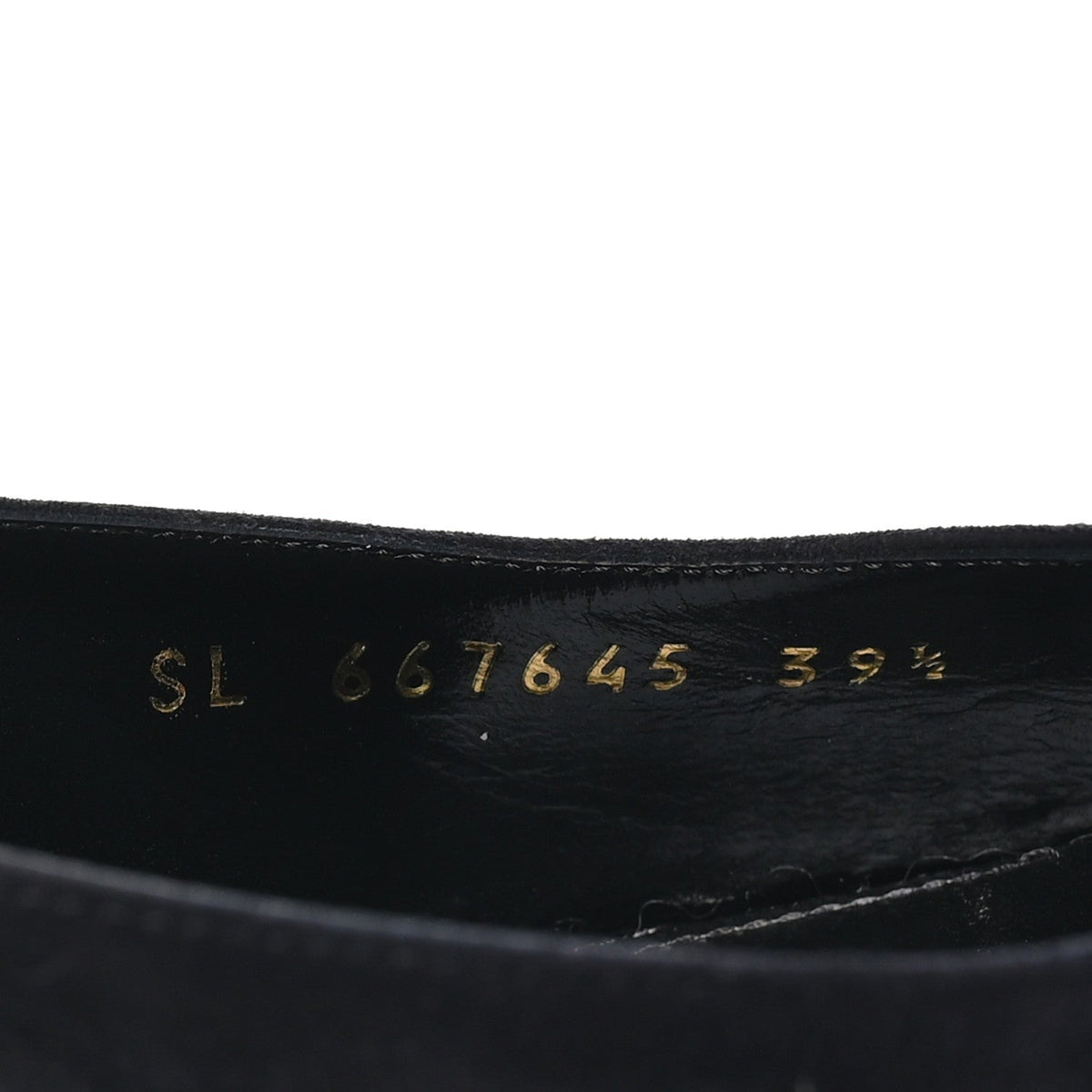 Saint Laurent Suede Women's Kid Scamosciato Sling 90 Chain Pumps 39.5 Black